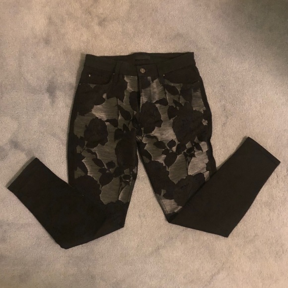 7 For All Mankind Floral Skinny Jeans - Picture 3 of 6